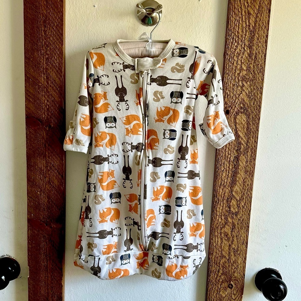 Hudson Baby Long Sleeve Cotton Jersey Sleeping Bag, Forest 0-3 months